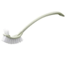 Multifunction Double Head Cleaning Toilet Brush Soft Hair Plastic Curved Brush