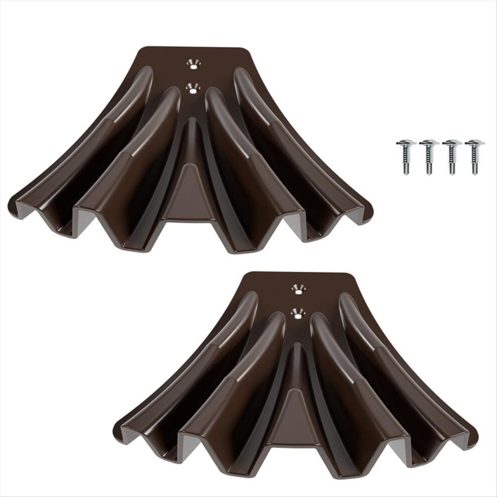 2Pcs Gutter Downspout Diverter, Gutter Downspout Extensions For Rainwater Dispersal, Rain Gutter Disperser Brown 4851422108258
