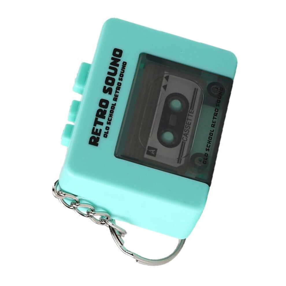 Miniature Cassettes Player Keychains, Retro Tape Recorder, Builtin Music Box, Khaki, Accessory Compatibility 9001264087081