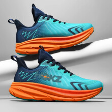 (QC Blue, 43) Men Running Shoes Cushioning Trainer Race Luxury shoes Off-road Shoes Outdoor Breathable Sneakers Mesh Couple Non-Slip Fashion