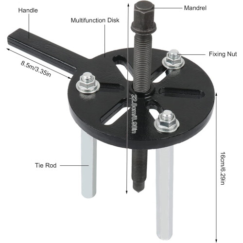 21 in 1 Bearing Disassembly Puller, Inner Hole Removal, 18Puller Set, 3 Tie Rods, Toolbox, Multifunction Disk,  Rod 1