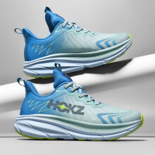 (S Blue, 44) Men Running Shoes Cushioning Trainer Race Luxury shoes Off-road Shoes Outdoor Breathable Sneakers Mesh Couple Non-Slip Fashion