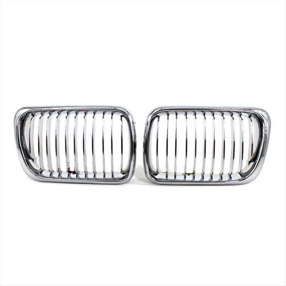 Car Kidney Grille, Sport Grill Front Racing Grilles For 3 Series E36 1997-1999 51138195151 51138195152 Silver 4851422121615