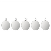 5 Stück runde Edelstahl-Anhänger von H2D, lasergraviert und geschnitten, handgefertigt, DIY-Geschenk, Hundeanhänger, 20 mm
