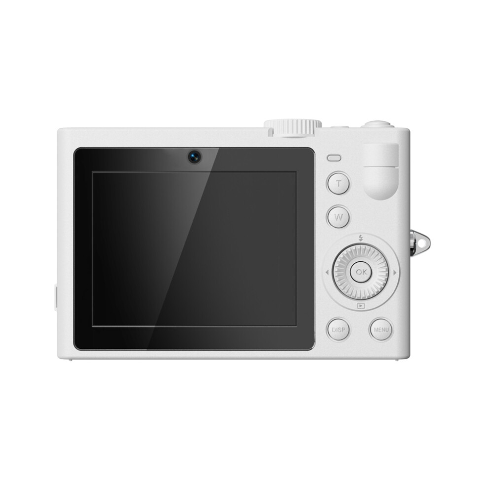 5K Digital Camera For Photography Compact Digital Camera Front And Rear Dual Lens Camera Autofocus Selfie Camera White 4851422118820