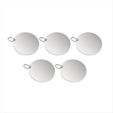 5 Stück runde Edelstahl-Anhänger von H2D, lasergraviert und geschnitten, handgefertigt, DIY-Geschenk, Hundeanhänger, 30 mm