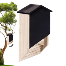 Bat Houses Outdoor Bat Box, Double Layer Bat House Warm Bats for Winter