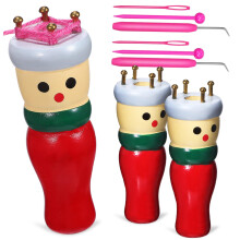 1 set wood knitting puppet with accessories DIY knitting tools for loom kit for spool knitting puppet for handmade decorations for beginners