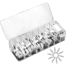 Organizator de cabluri, impermeabil, rezistent la praf, cu depozitare din plastic transparent, depozitare accesorii de birou pentru utilizare