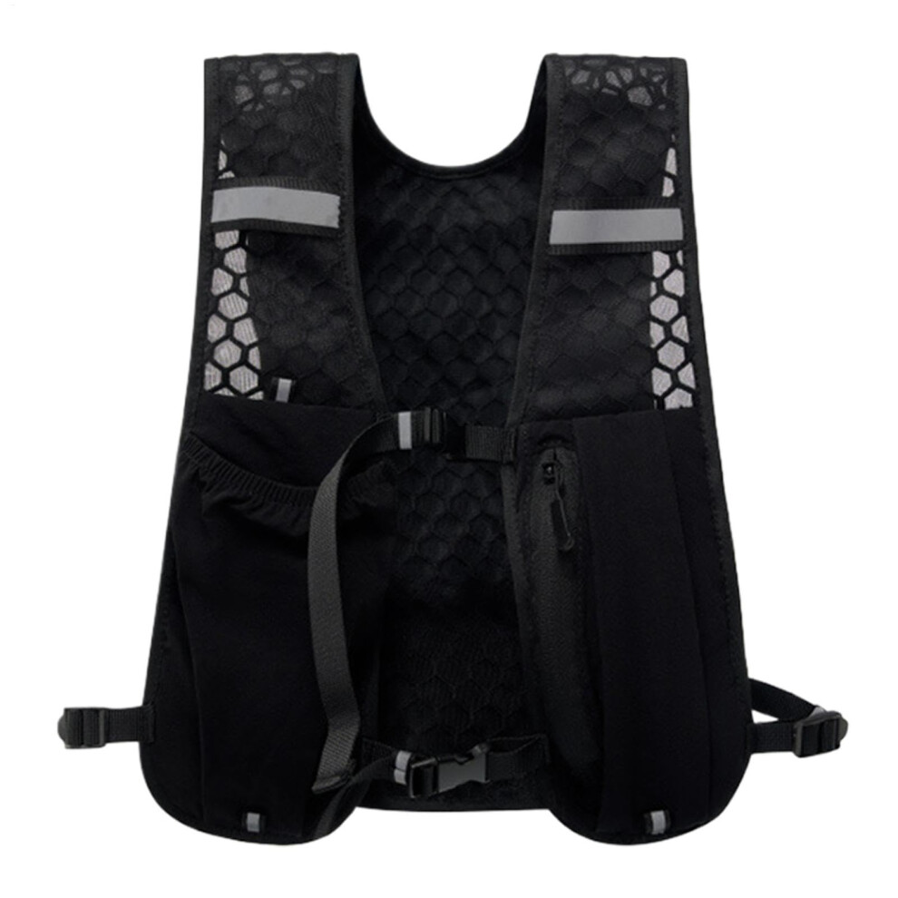 Running Phone Holder Vest Reflective Hydration Chest Bag Breathable Workout Vest For Cycling Hiking Outdoor Black A 9119770797728
