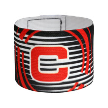 Breathable soccer captain's armband with strong adhesion, adjustable basketball player band for the training of the soccer team Schwarz.