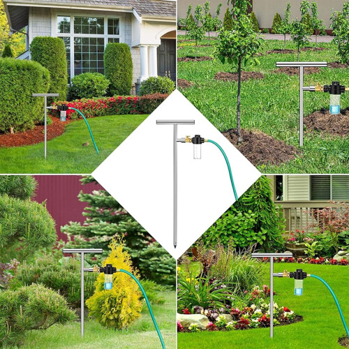 Tree Watering Spike, Root Feeder  Stainless Steel Watering System with THandle 2