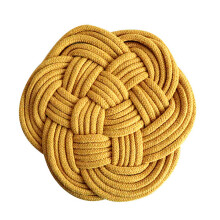 Cotton Rope Heat Insulation Dinner Mat Cotton-ginger yellow