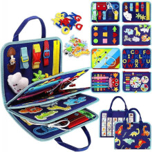 Activity Board for Toddlers, Toy for 1-4 Years, Sensory, Buckle, Learning Toy, Fine Motor Skills, Gift for Girls, Boys