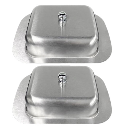 Butterdose mit Deckel, Küchen-Serviertablett,-Edelstahl 304 1