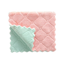 Chiffon de nettoyage de cuisine pour usage quotidien, antiadhésif, résistant à l'huile et non pelucheux, en velours corail ultra-absorbant, en