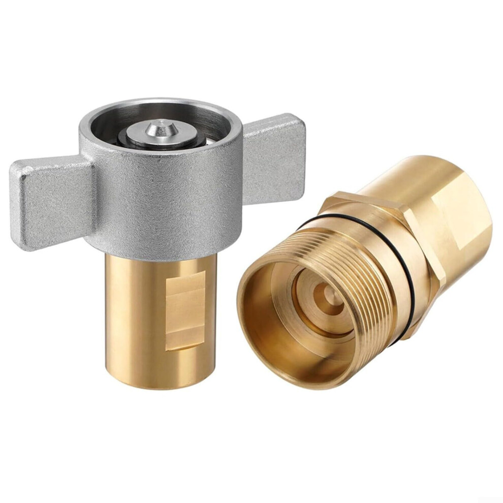 1 Inch Npt Hydraulic Quick Coupler Set 3000 Psi Pressure Brass Connector For Flow 9001264089825