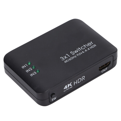 Εναλλαγέας HDMI, θύρες διασύνδεσης πολυμέσων HD 3 εισόδων και 1 εξόδου, υποστήριξη 2
