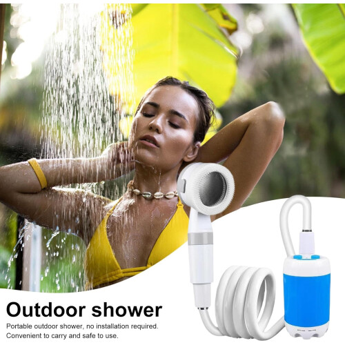 Electric Travel Shower Pump LithiumIon Powered, DoubleFunction Stream, LongLasting Compact Portable Washer 2