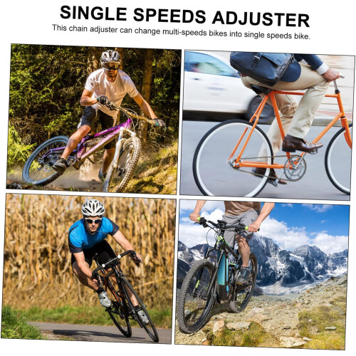 Foldable bicycle chain stabilizer for single speed adjustable chain guide with spring design for chain tension for folding bicycles 2