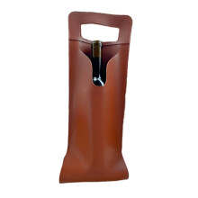 Elegant Wine Bottle PU Leather Wine Bottle Cover Wine-brown