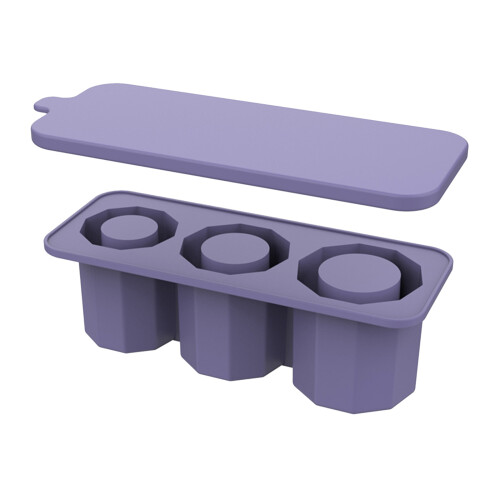 Hollow Cylinders Ice Cube Tray Convenient Ice Cube-Purple S