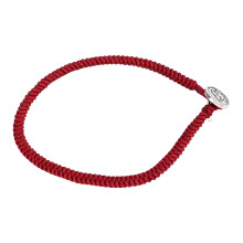 Justerbart armbånd med oksevedhæng i 925 sølv, håndlavet med omhu og kærlighed, vævet rødt rebdesign til mænd og kvinder, symbol på
