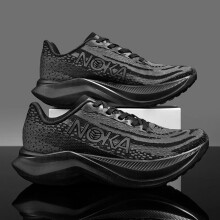 (Black, 40) Men's Running Shoes Breathable Sneakers Mesh Non-Slip Cushioning Outdoor Jogging Couple Trainer Race Luxury shoes Off-road Shoes