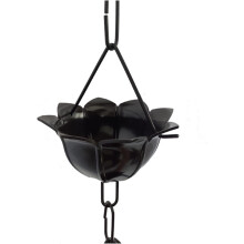 Decorative Aluminum Copper Gutter Rain Chain with Wide Cups, Rust Resistant for Outdoor Use