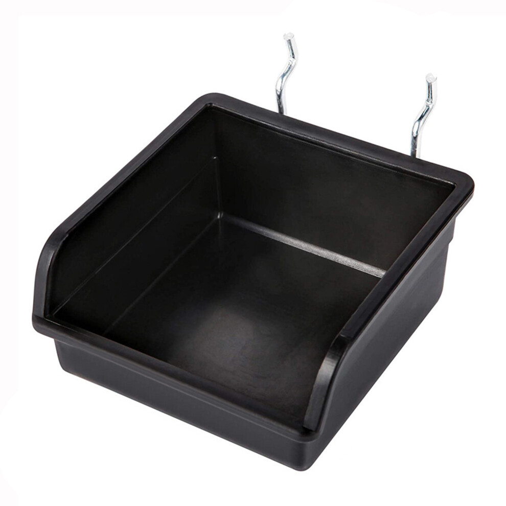 Efficient Pegboard Storage Bins With Hook And Labels-L Black 7732000379796