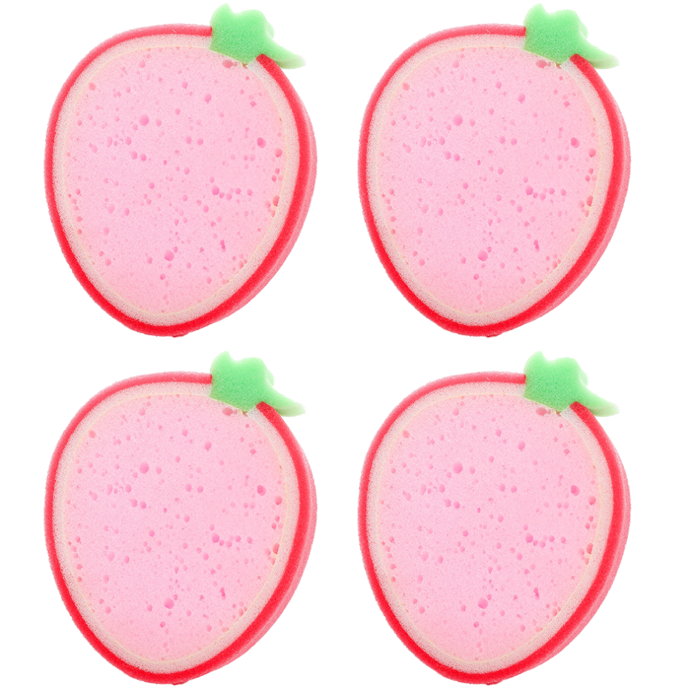 Exfoliators Sponge With Fruit Shaped Design, Compact Reusable Ideal For Deep Cleansing And Massage Body