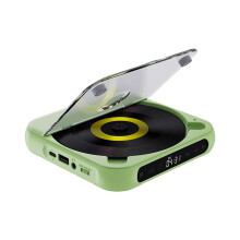 Home CD Player Compact Audio Music Player For Language Learners Kids Green 135x135x25 mm