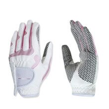 Golf gloves women Left Hand Right Hand Sport nanometer fabric (White Powder, Size 20)
