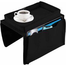 Anti-slip Design Sofa Armrest Organizer, Couch Remote Caddy with Adjustable Fit and Cup Holder, Premium Material Oxford Fabric Organizer for Drinks Ph
