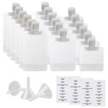 Flacons de voyage souples, résistants et étanches, en PET durable, pour produits de toilette de voyage, pochettes rechargeables de 30 ml, 50 ml et