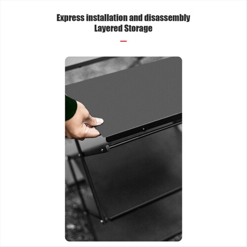 Outdoor Camping Tabletop Storage Rack Multi-Layer Folding Storage Rack Portable Multi-Function Camping Picnic Table 1