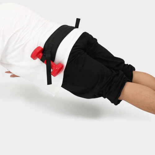 Adjustable Foldable Waist Belt for Dumbbells, Kettlebells, Plates, 1
