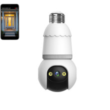 Bulb Camera 5G WiFi Outdoor Security Camera With Night Vision And TwoWay Audio Porch Light 1Pack