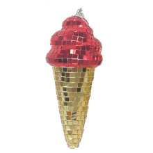 Eigentijdse ijsbal Unieke ijsvormige decors-rood goud