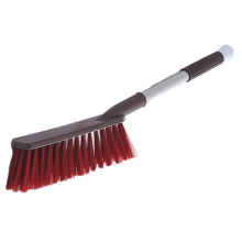 Brosse de nettoyage à poils souples, poils résistants pour animaux, manche en bois de hêtre huilé pour un nettoyage sans rayures des surfaces de
