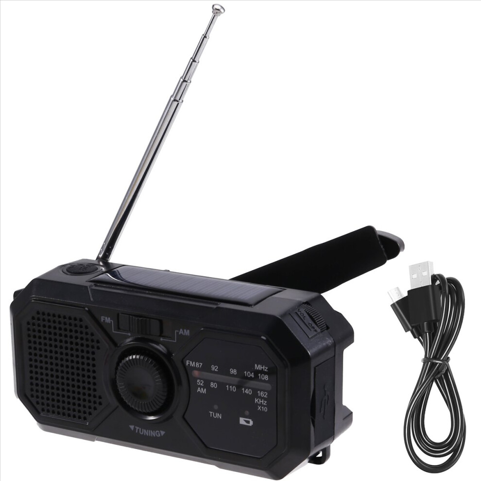 Emergency Weather Radio Fm/Am,Portable Hand Crank Generator Radio,Flashlight ,Solar Powered 1200Mah For Outdoor Camping 4851422134301