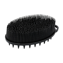 Cepillo de baño 2 en 1 Diseño Masaje Cepillo Limpiador Compatible con Cuerpo y Cabeza Silicona Exfoliante Corporal