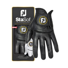 Men's StaSof Golf Glove, Black, Small, Worn on Left Hand