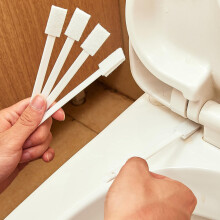 Ensemble de nettoyage pour siège de toilette, brosses double usage pour surfaces sèches et humides, outils multifonctionnels pour le nettoyage de