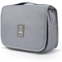 Tu solución con estilo: Neceser de viaje colgante de tela de poliéster duradera, bolsa de viaje multiusos con ventanas transparentes y cierre de