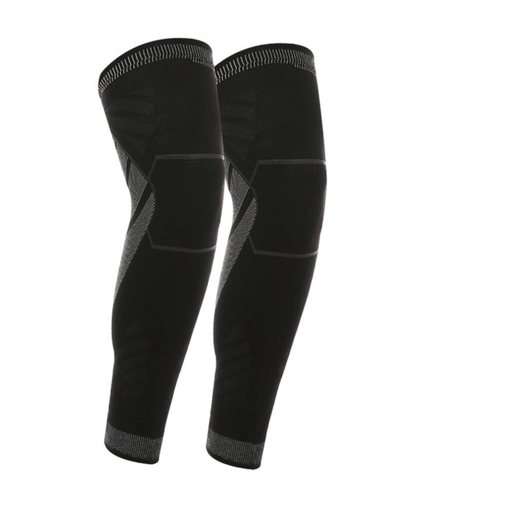 Black 1 Pair Of Leg Warmers, Knee Brace, Thigh And Calf Support, Sports Compression, Long Leg Warmers, Leg Protection (M) M