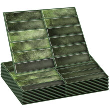 Peel and Stick Backsplash 3D Wall Tiles, Waterproof Easy Clean Green Marble 20 Sheets Kitchen Decor