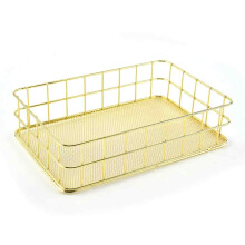 Tavă decorativă pentru birou, coș de depozitare din plasă cu design clasic, adaugă eleganță, organizator de depozitare pentru congelator și