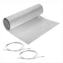 Exhaust Heat Shield Automotive,15 X 39Inch Embossed Aluminum Heat Shield Muffler Exhaust Wrap with Two Cable Zip Ties
