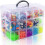 Portable Organizer, Transparent Design 3-Tier Stackable Storage Containers, Snap and Lock Technology for Secure Closure, Sturdy and Lightweight for On 1